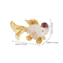 Delicate Crystal Fish Sculpture Detailed Miniature Carp Shape Brings Positive Energy Sturdy Base for Home Office Entryway Decor
