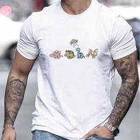 'Dinosaur' Print T-Shirt for Men's Casual Crew Neck Short-Sleeve Fashion Summer T-Shirts Tops, Regular and Oversize Tees S įvairiaspalvis