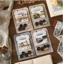 4packs Kawaii Stationery Stickers Handwriting Junk Journal Planner Decorative Sticker Scrapbooking