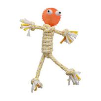 Dog Rope Chew Toy Squeaky Spiky Ball Cotton Rope Puppy Teething Toy Interactive Tug-of-War Toy Toy for Small And Medium Dogs Teeth Cleaning oranžinė