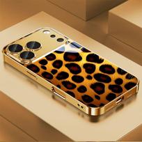 Colorful Leopard pattern Luxurious High-end Phone Case Electroplated Glass PhoneCase for iPhone 17161514131211pm Pro Plus iPhone 11 Pro Max