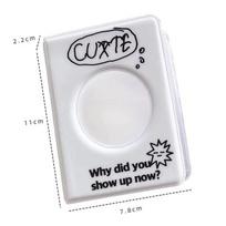 Letter Print 3 Inch Kpop Binder Round Hollow Photocard Holder SHOW UP NOW INS Photo Album Idol Cards Collect Book 40 Pocket balta