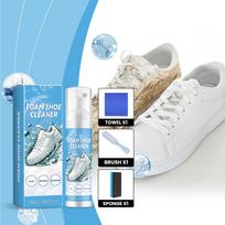 Foam Shoe Cleaner with Brush and Cleaning Cloth Portable Shoe Cleaning Kit for Removing Dirt and Stains from Various Shoe Materials One Size balta