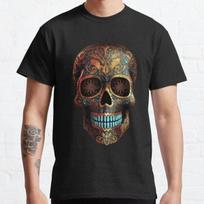 BEST SELLING Cinco de Mayo with Santa Muerte Skull Design #6 Classic T-Shirt S įvairiaspalvis