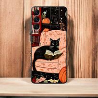 Case for Samsung Galaxy Note S10 20 Ultra 8 S8 S9 10 Plus 9 Black Soft Phone Cover Cartoon Cat Galaxy S8