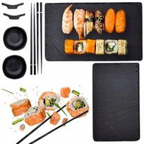 Zestaw Do Sushi Dla Dwojga Elegancki Prezent Deluxe Pałeczki Talerze Podst,