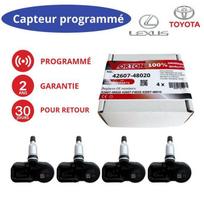 Capteur TPMS programmé 433 MHz Toyota / Lexus (jeu de 4) – remplace 42607-48020 PMV-C215