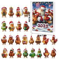 Christmas Advent Calendar Acrylic Chick Decorations For Festive Tree Embellishments Style A