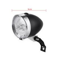 Classical Retro Bicycle Headlight Abs Shell 3 Led Bike Light Bicycle Night Riding Safety Warning Front Lamp Without Battery