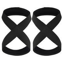 Padded Figure 8 Straps Deadlift Weight Lifting Wrist Straps Power Lifters Workout Pull-ups Horizontal Bar Gym Fitness