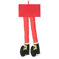 Cheerful Santa Claus Legs For Holiday Car Decorations And Charming Christmas Ornaments Red
