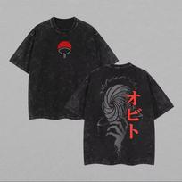 T Shirt Mask Vintage Acid Wash Streetwear Comfortable Retro Anime Graphic Men Tees Cotton Top Clothing S