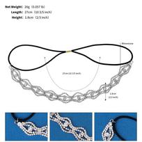 Simple Wavy Elastic Headband For Women Rhinestone Hair Band Versatile Daily Wedding Dress Accessories Elegant Hair Hoop