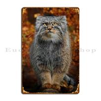 DORA Tin Sign Pallas S Cat Manul Metal Plaque Party Wall Mural Club Bar Garage Designer Tin Sign Poster 20x30cm（7.8x11.8inch）