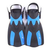 Adult Short Snorkeling Swim Fins Flippers with Adjustable Heel Water Sports M mėlyna