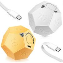 2025 Newest 2pcs Cube Timer Rechargeable Mini Pomodoro Timer 11 Preset Time Desk
