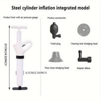Robust Drain Jet Gun a Strong Toilet Plunger Designed to Blockages in Bathrooms Sinks And Floor Drains