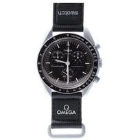 OMEGA SWATCH Mėnulis Autentiškas Omega Swatch Misija į Mėnulį Bendradarbiavimo Laikrodis Atsparus Vandeniui Misija į Mėnulį Dirželis × Vyriškas Moteriškas [Pirkinių Krepšys/Silikoninis