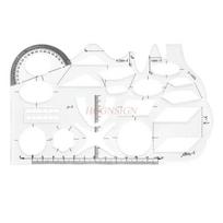 Math template function ruler junior high school student mathematical graphic template drawing ruler elephant ruler balta