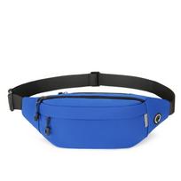 with Headphone Jack Men Fanny Phone Pack Waterproof Running Waist Bag Crossbody Chest Bag  Riding mėlyna