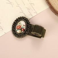 Metal Pen Loop Holder Anti-lost Multi-functional Journal Elastic Pen Holder Fixed Stationery Ancient-style Marine Animal