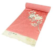 Used Vintage Japanese Kimono  Fabric Pure silk pink white