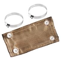 Exhaust Pipe Heat Shield Wrap 4x8 Inch High Temperature Resistant Fireproof Heat Insulation Sleeve for Automotive Exhaust Manifold Protection one size