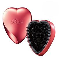 [ReFa] HEART BRUSH Shine Red 1pc Heart Shaped Hair Brush with Protective Cover