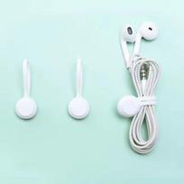 3Pcs Magnetic Cable Clips Silicone Earphone Cord Winder Cable Holder Multifunction Home Office Headphones USB Cable Wire Organizer Accessories balta
