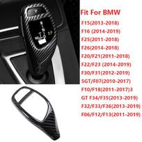 Anglies pluošto pavarų perjungimo rankenėlės dangtelis, skirtas BMW 1 2 3 4 5 6 serijai X3 X4 X5 X6 F20 F22 F30 F34 F36 F10 F11 F06 F25 F26 F15 F16 Model A