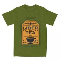 Game Helldivers 2 Liber-Tea Men Women T Shirt Liber Tea Accessories Vintage Tees T-Shirts Pure Cotton Original Clothes S armijos žalia spalva