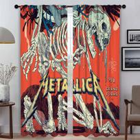 Užtamsinančios užuolaidos svetainei M-MetallicaS Langų užuolaida kambariui 2 panelės Pertvara Helovino dekoracija Virtuvės Elegantiška W50xH70cmx2pcs-CL
