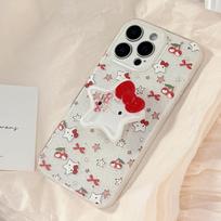 Glitter for IPhone16 for Apple Phone Case 13 Cherry Cat Shaker 15 Promax Stand 17 Pendant 17promax