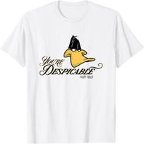 Looney Tunes Daffy Duck You're Despicable Classic Quote T-Shirt S balta
