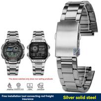 Skirta Casio 3299 AE-1200 AE-1200WH AE1300 Modifikuotas 304 nerūdijančio plieno laikrodžio korpusas Korpusas AE1200 Visiškai metalinis korpusas Plieninis dirželis AE-1200