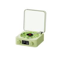 Waves Vinyl Player Bluetooth Speaker with White Noise Retro Turntable Speaker Sleep Aid Vitrola Shaped Speaker with RGB Light žalia