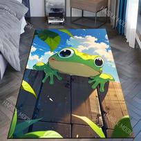 1PC Big eyed frog over wall sunny sky Carpet for Living Room Bedroom Sofa Home Decor Rus Non-slip Floor Mat Luxury Gift 40x60cm