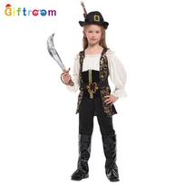 Beautiful Caribbean Pirate Costume For Girls Featuring High-quality Polyester Fabric