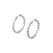Swarovski Millenia trikampio pjūvio deimantiniai auskarai lankeliai moteriški auskarai Sidabriniai 5602230 Box (Random Color)