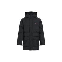 Levis Warm Solid Color Hooded Down Jacket Men Outerwear Black A0950-0000 M