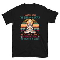 Scorpio Girl Funny YOGA Peace Summer Namaste T-Shirt XL