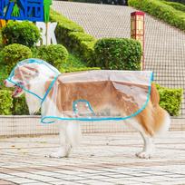 Pet Raincoat Transparent Dog Raincoat Waterproof and Windproof Pet Clothing Rainy Dog Walking Protective Clothing (SKY BLUE,XS（old）) dangaus mėlyna spalva