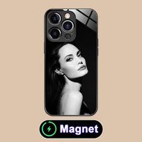 Angel Jolie Glass MagSafe Mobile Phone Case for iPhone 17 16 15 14 13 12 11 Air Pro Max Plus Mini Colorful Cover iPhone 11 Pro Max