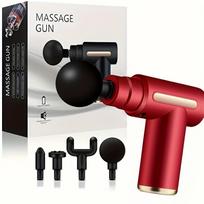 1PC Fascial Gun Muscle Massage Gun Deep Tissue Muscle Handheld Percussion Massager For Body Back And Neck Leg raudona