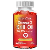 Krilių aliejus 350 mg maisto papildas, su Omega-3, fosfolipidais, 120 minkštų kapsulių buteliuke 120 Capsules
