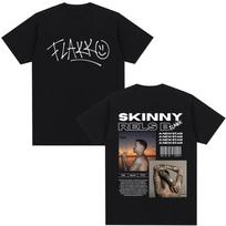 Rapper RELS B Skinny Flakk A New Star Album Merch T-shirt Men Women Clothing Fashion Hip Hop T-shirts Cotton T Shirts Streetwear S įvairiaspalvis