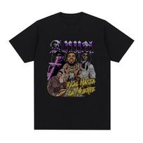 Anuel AA Real Hasta La Muerte Graphic T Shirt 100% Cotton T-shirt Men's Hip Hop Vintage Oversized Tee Shirt Oversized Streetwear S įvairiaspalvis