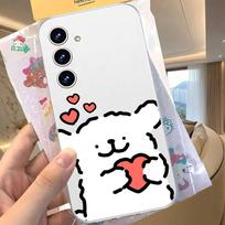 Cute M-Maltese-S Phone Case For Samsung Galaxy Transparent Cover A52 A12 A51 S21 Edge S22ULTRA S23 S24 S20LITE Plus Ultra S24