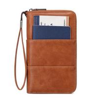 RFID Blocking Wallet with Zipper Travel Document Holder Passports Organizer Card Holder with Wrist Strap for Men Women Family Vacation Use ruda