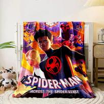 Dynamic Spider-Man-themed visuals with vibrant colors and multiple characters. for all seasons blanket lunch break throw gift 80cm x 120cm